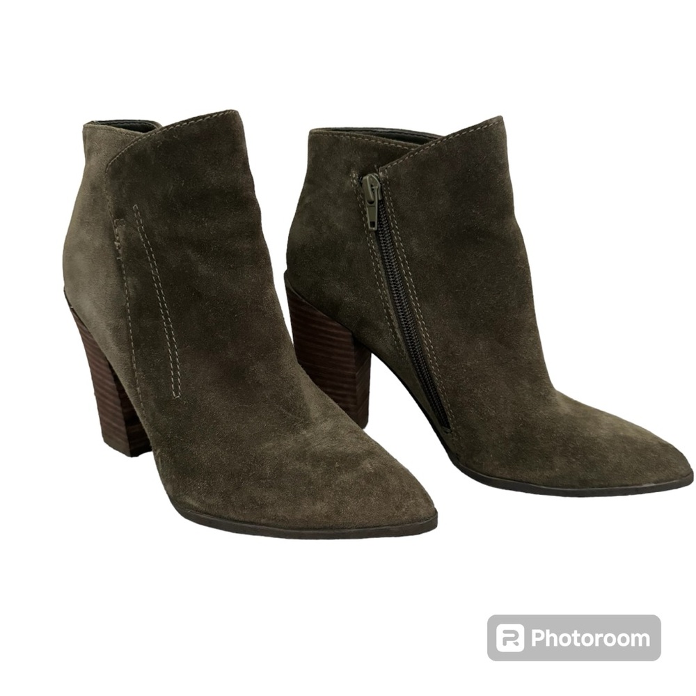 Guess Olive Green Suede Booties